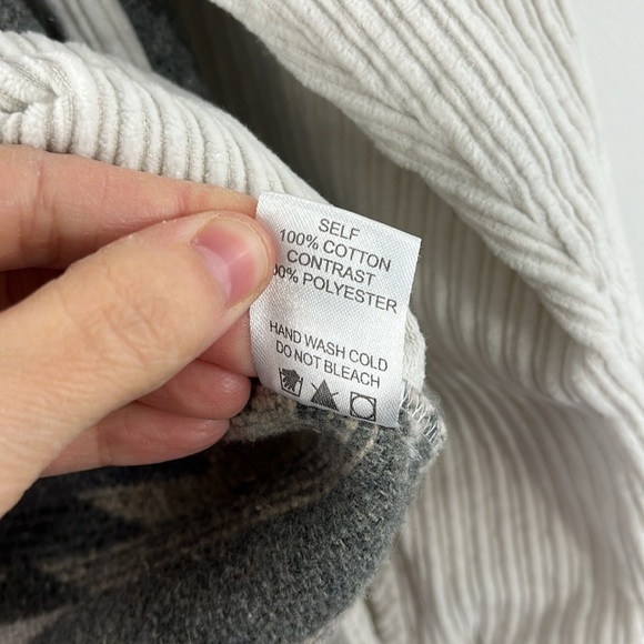 Time After Time Aztec Southwestern Print Cream Corduroy Jackets Womens Size L - Picture 9 of 15